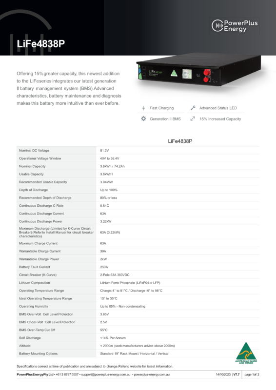LiFe4838P_Specifications